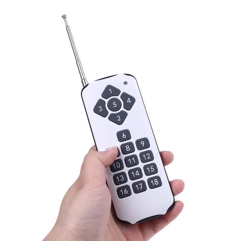 

18CH Channel RF ASK Remote Control 433MHz 18 Key High Power Wireless Transmitter BX0E