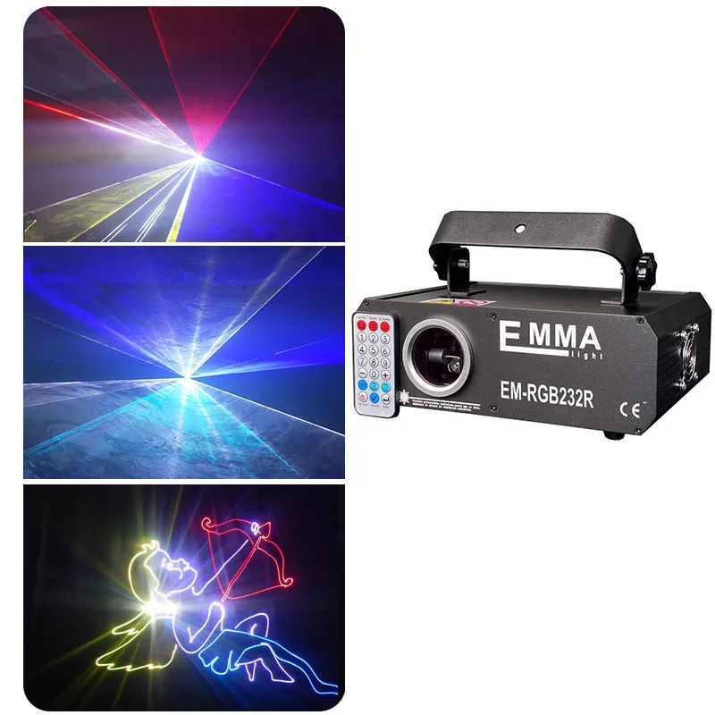 1 Вт дистанционный красного зеленого и синего цвета RGB лазерный луч светильник DMX