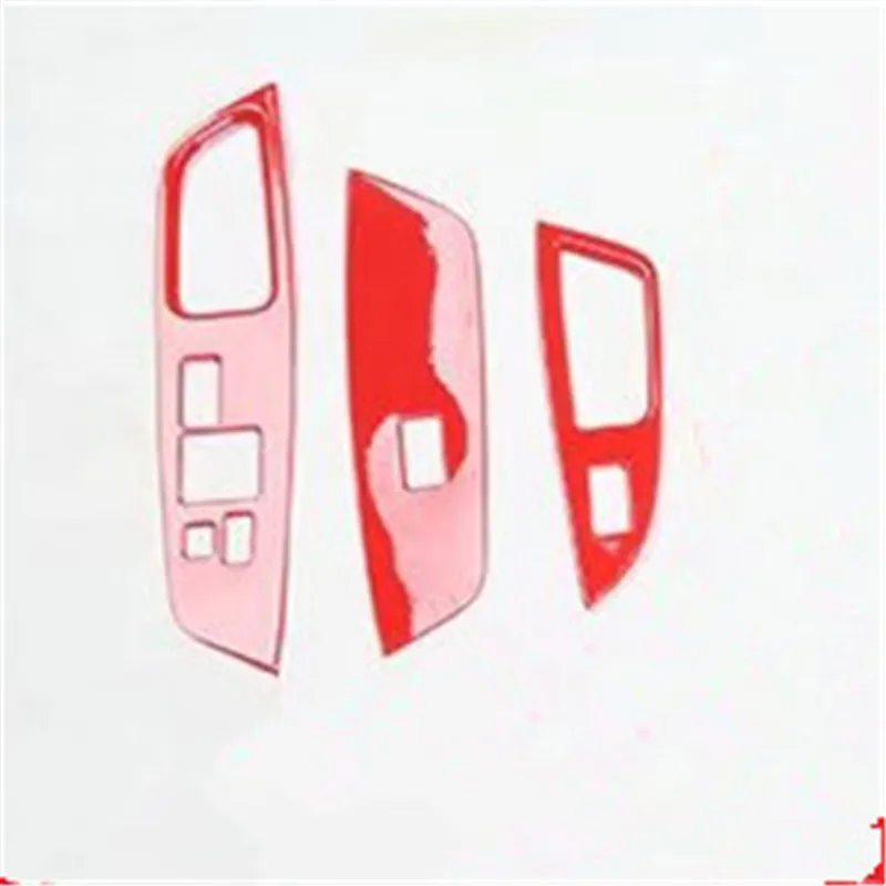 1 лот наклейки для автомобиля ABS красный углеродное волокно внутри украшения