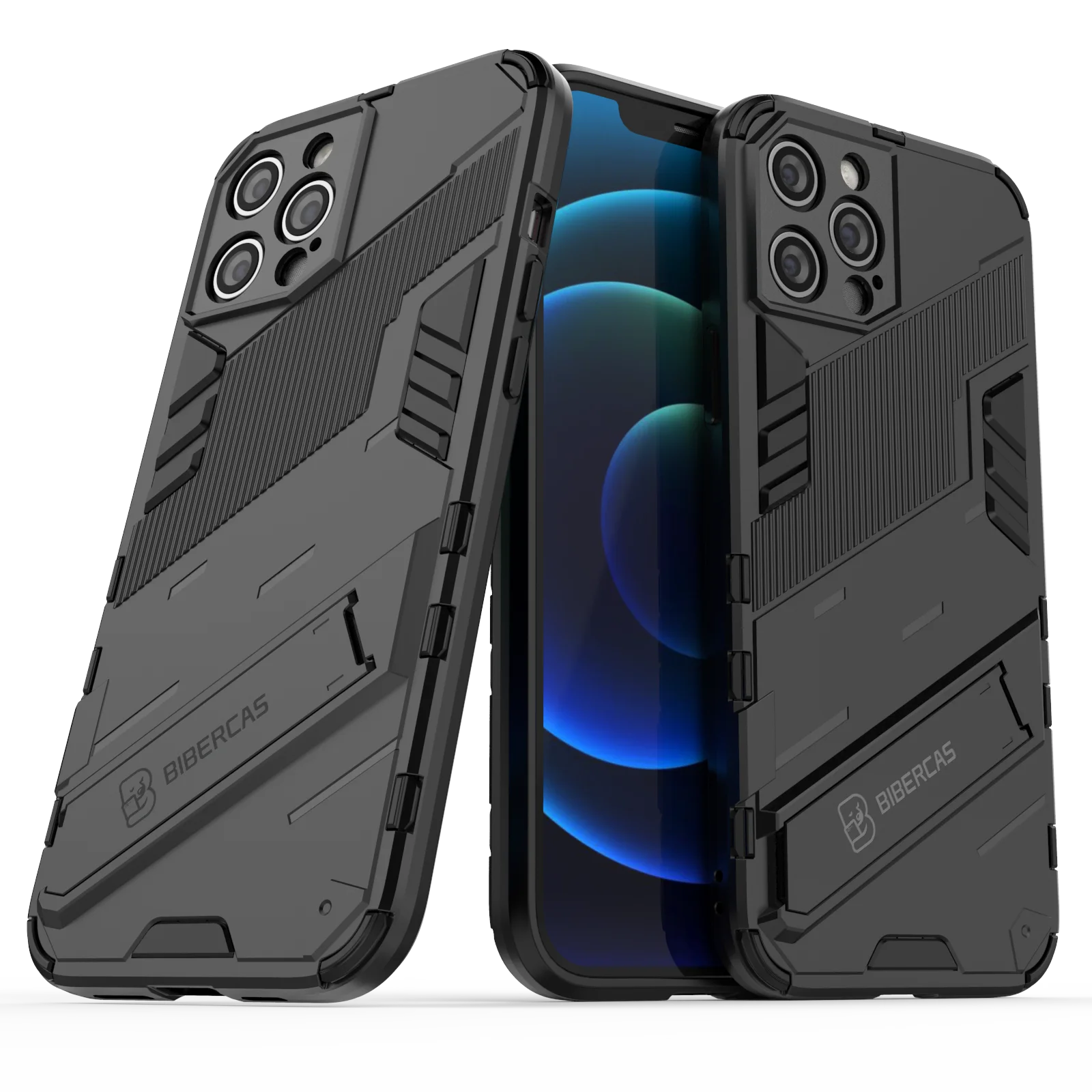 

Shockproof Rugged Armor Phone Case For iPhone 6 6S 7 8 Plus 11 12 13 Mini X XS XR PRO MAX SE 2020 Bracket Protector Back Cover