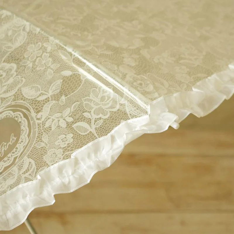 Женский кружевной зонт от солнца и дождя в форме гриба зонты с длинной ручкой для