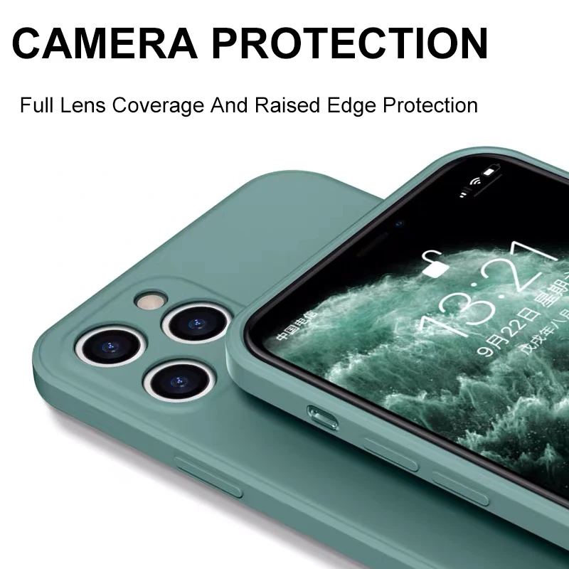 Роскошный мягкий жидкий силиконовый чехол для iPhone 12 Mini 11 Pro Max SE 2020 X XS XR 6 7 8 Plus