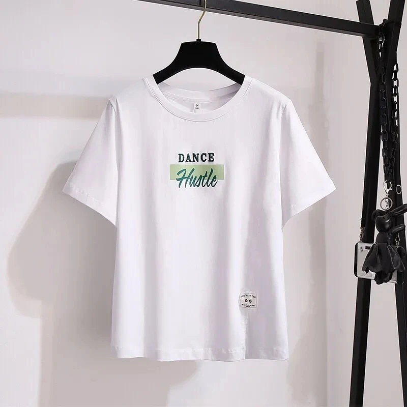 

Cotton short sleeve T-shirt women's printing clothes 2021 summer new Korean loose top design t-shirts P3 365
