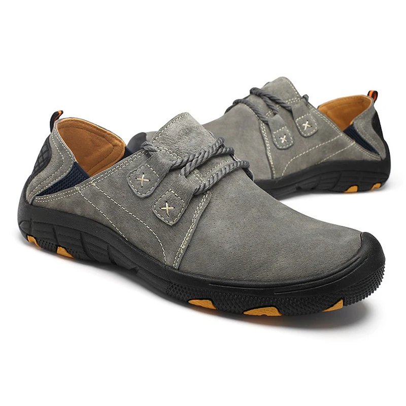 

Men Casual Shoes Nice Autumn Suede Men Loafers Genuine Leather Breathable Outdoor Training Walking Shoes Male Sneakers Size 48