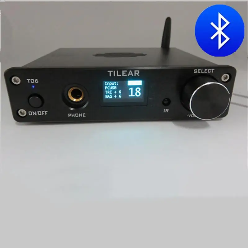 

Hi-Fi 6K4 Tube Предварительный усилитель предусилитель Bluetooth USB DAC декодер Настольный усилитель для наушников усилитель мощности