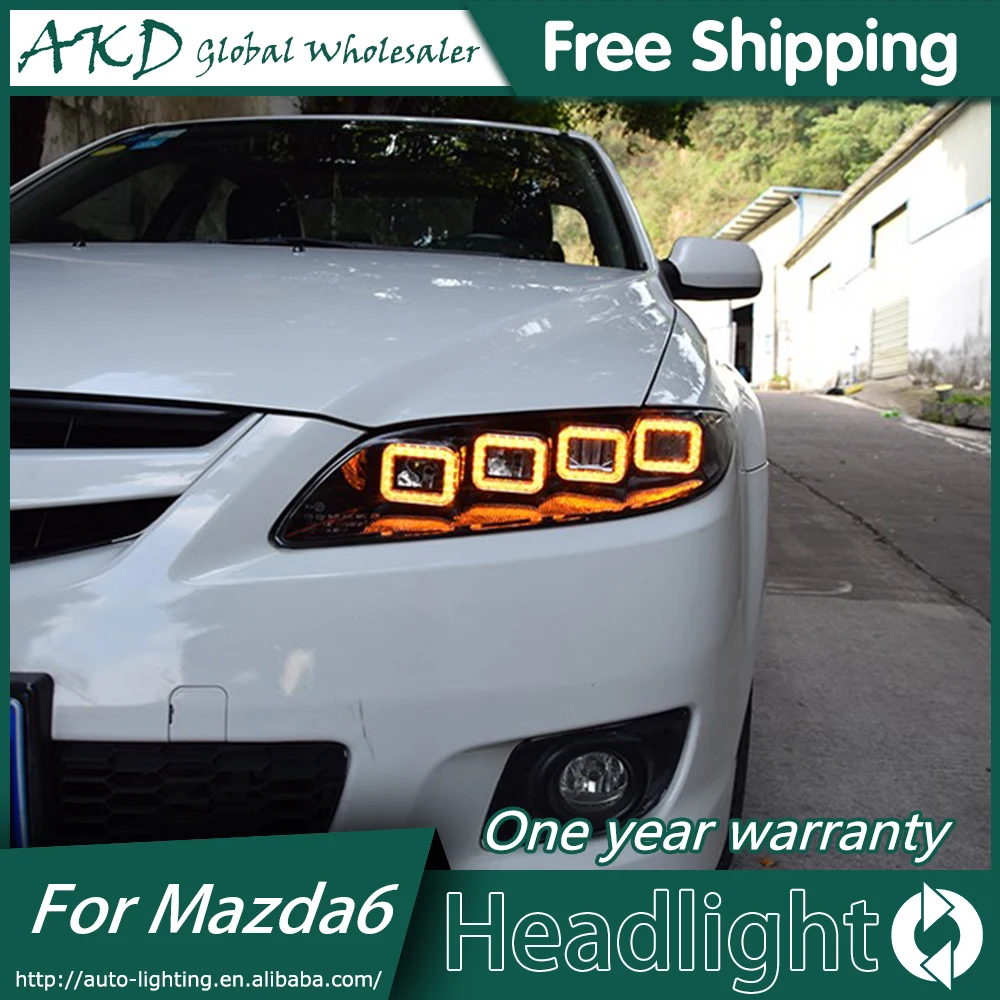 АКД стайлинга автомобилей фара для Mazda 6 фары 2003 2015 Mazda6 все светодиодный задний