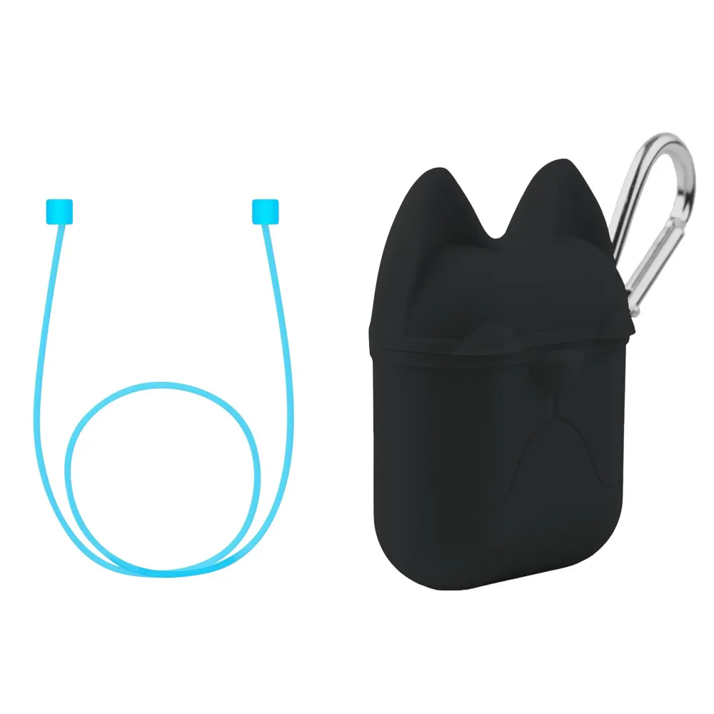Ouhaobin портативный бульдог наушники силиконовый чехол для Apple Airpods Новый + ремешок