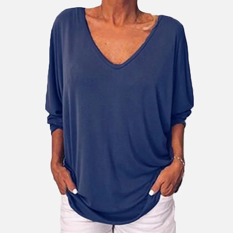 

2021 New Autumn T Shirts for Women Large Size Solid Color T Shirt Ladies Casual Tee Shirt Female Casual Top Ladies Shirt