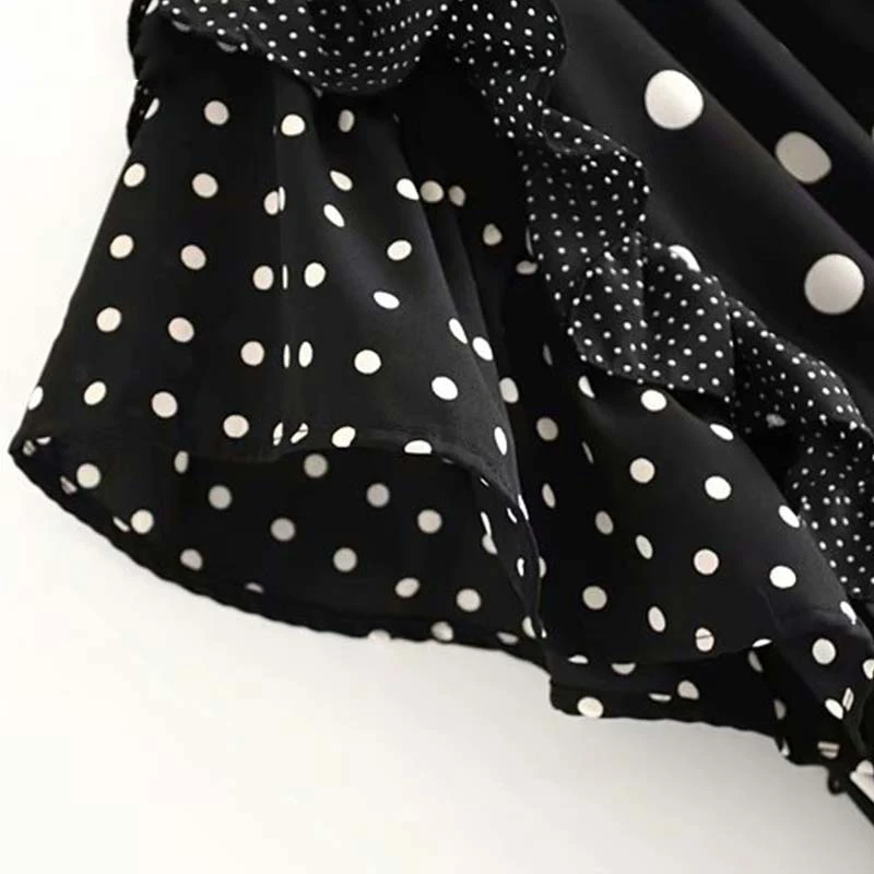 Летнее платье 2019 сексуальное богемное платья в белый горошек для девочек принт