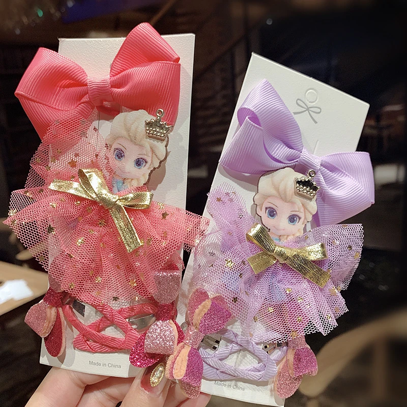 Новые Детские марочное зажим для волос клип с изображением Эльзы из мультфильма