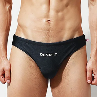 S3933 Black Мужская одежда для плавания, плавки,, Desmiit, бренд, купальник, сексуальный, низкая посадка, для геев, Мужская одежда для плавания, плавки, для пляжа, купальный костюм, шорты для мужчин - Цвет: S3933 Black