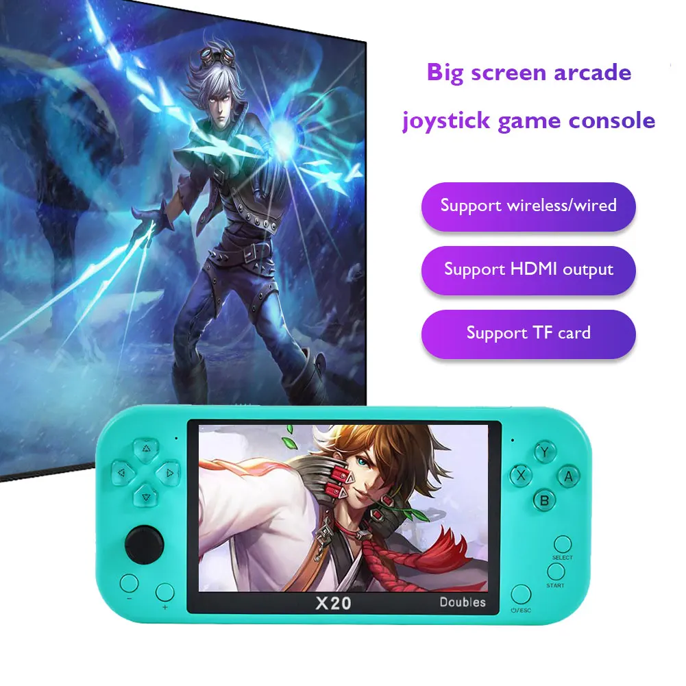 

TV Video Game Console Support TV HDMI-Compatible Output Suppor 64G TF Card 8GB/8+32GB Arcade Rocker Pocket Players