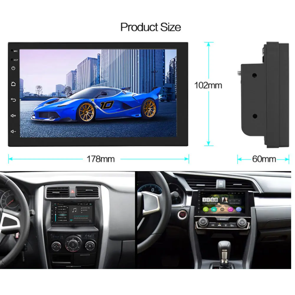 2 Din 7 дюймов авто аудио стерео MP5 плеер USB FM автомобильный радиоприемник с Bluetooth