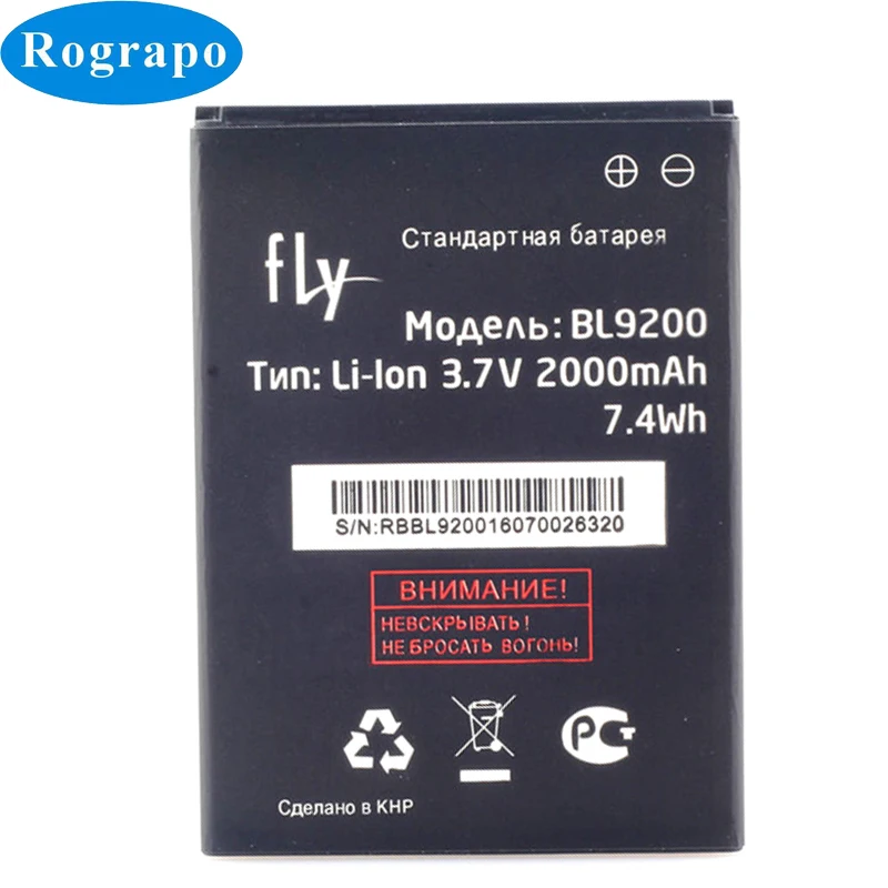 Сменный аккумулятор BL9200 3 7 В 2000 мА · ч для Fly fs505 Cirrus 2 BL 9200 Оригинальные