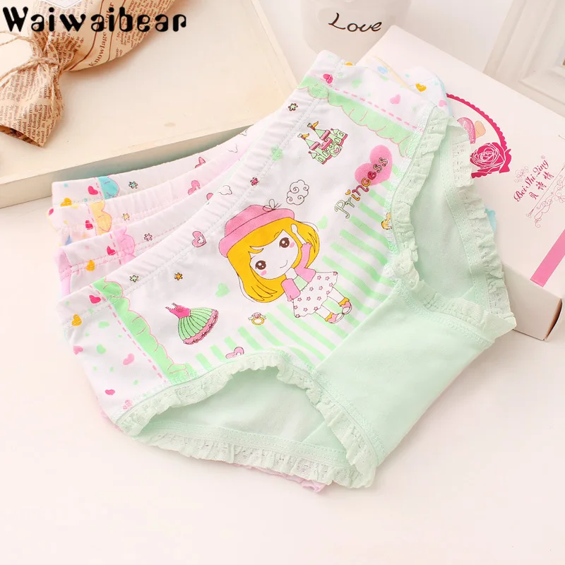 4 шт./лот детские трусики трусы для девочек женское нижнее белье хлопковые