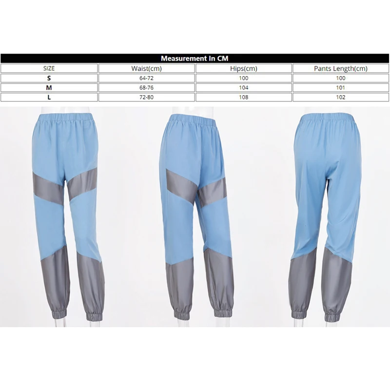 

Loose Harem Women Fashion Pink Patchwork Sweatpants Hip Hop Pants 2019 New Reflective Female Loose Dancing Trousers Plus Size