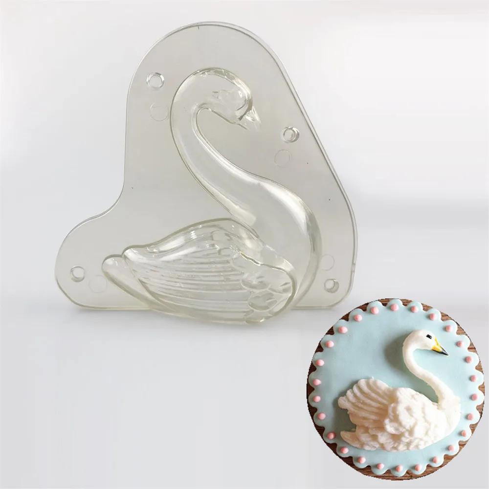 

3D Swan Shoe Shape Plastic Chocolate Mould Polycarbonate Candy Jelly Mousse Mold DIY Baking Decorating Tools
