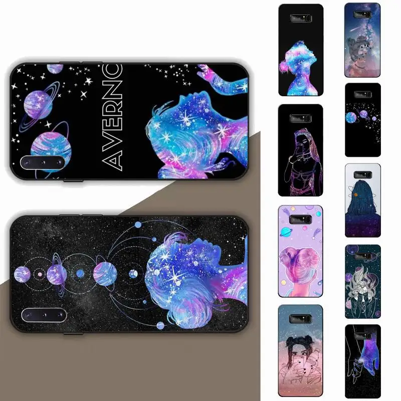 

Outer Space Planet Stars Moon Spaceship Phone Case for Samsung Note 5 7 8 9 10 20 pro plus lite ultra A21 12 72