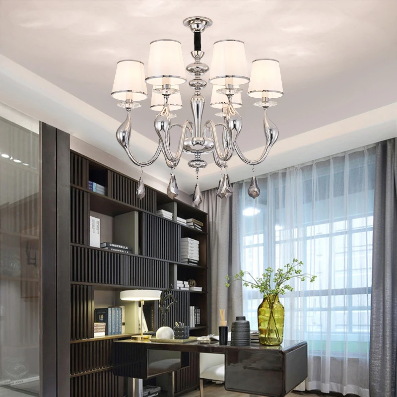 

Modern Swan Led Chandeliers Lighting Living Room Chrome Metal Led Pendant Chandelier Lights Hanging Lamp Fixture For Dining Room