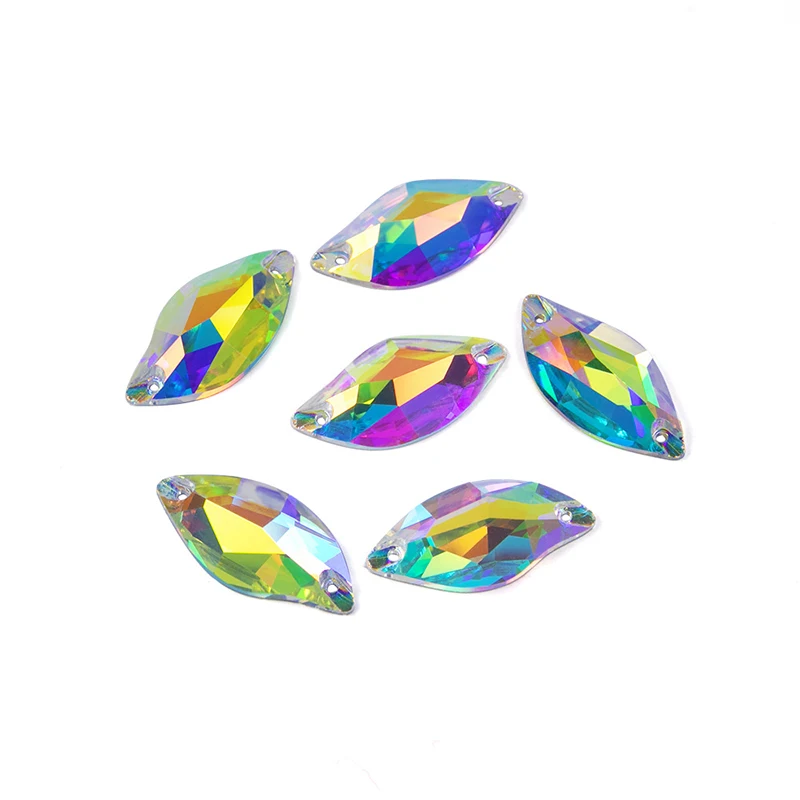 Белые/Кристальные стразы из искусственной ивы с двумя отверстиями аксессуары