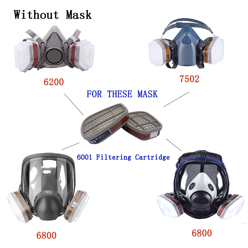 Комплект хлопковых фильтров 5N11 для пылезащитных и противогазовых масок 6001/6002/6004