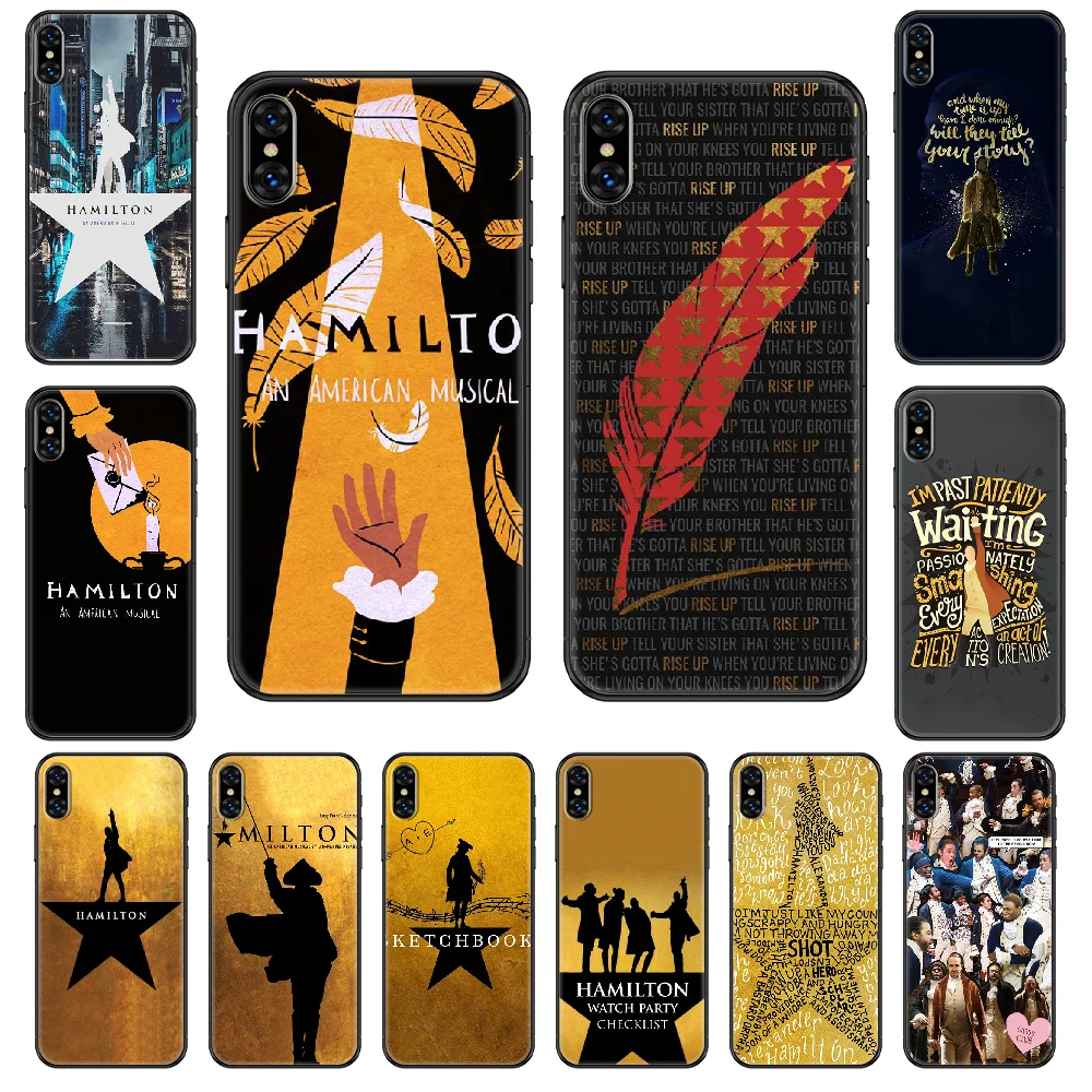 Чехол для телефона с рисунком из музыкальных песен Гамильтона чехол iphone 5 5s se 2 6 6s 7