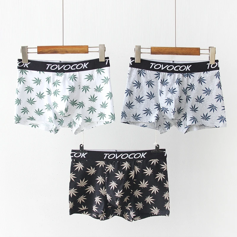 Мужское новое нижнее белье сексуальное Спортивное с принтом средней талии