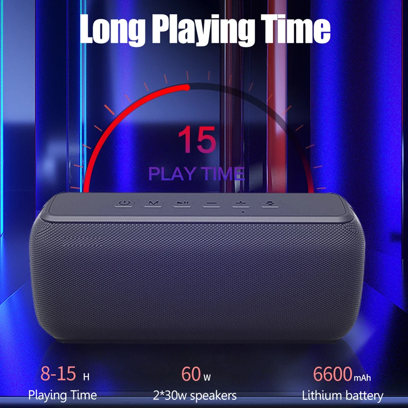 

60W Bluetooth Speaker Waterproof Caixa De Som Portatil Subwoofer Speakers Home Cinema Music 2021 New Speaker Bluetooth Sound