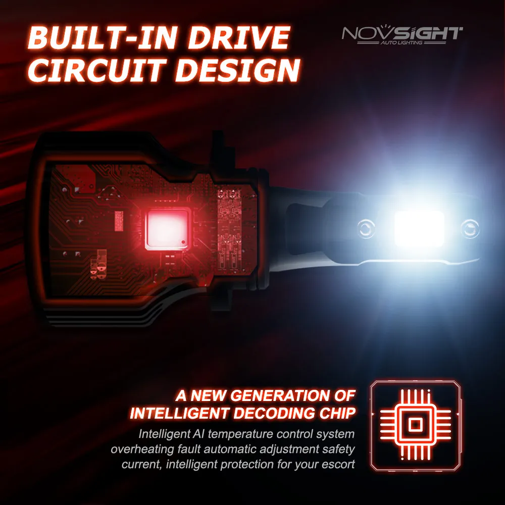 Светодиодные лампы для передсветильник фар NOVSIGHT H1 H3 H4 H7 H11 H8 H9 H13 9005 9006 9007 9003 72 Вт