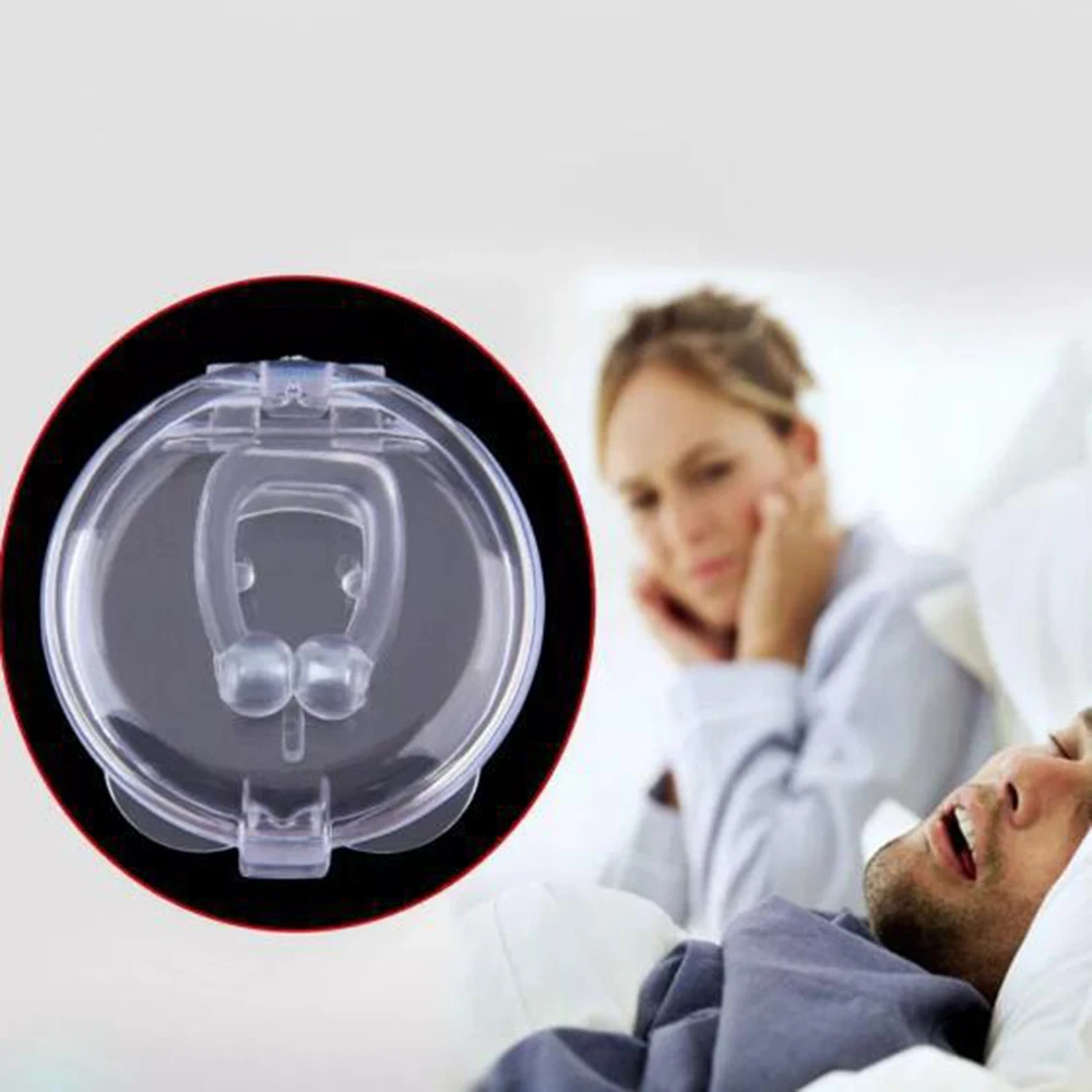 Nose Clip Silicone Magnetic Anti Snore Stop Snoring Sleep Tray Sleeping Aid Apnea Guard Night Device With Case 2019 new | Красота и