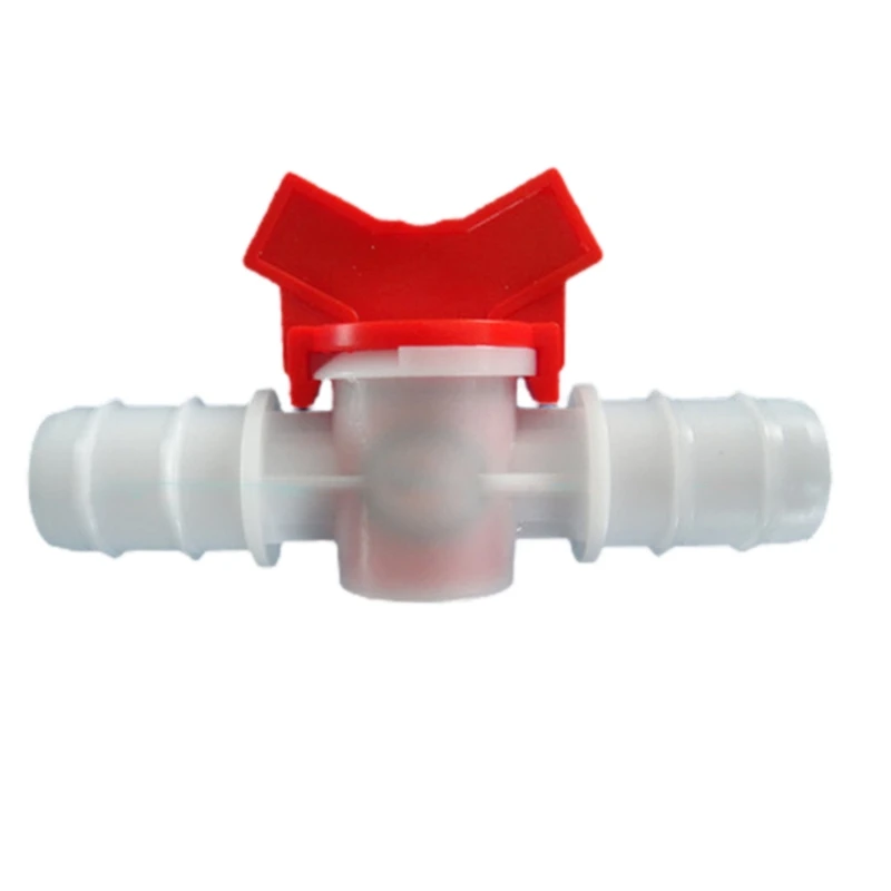 

4/ 6/ 8/10/12/16/ 20/25mm Hose Barb Two Way Plastic Ball Val ve Aquarium Garden Micro Irrigation Connector 1 Piece