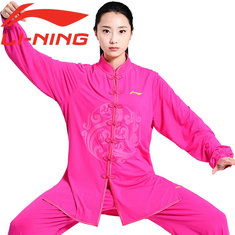 

Женский костюм для упражнений Li Ning Tai Ji, одежда для тренировок в стиле молочного шелка для мужчин и женщин на весну и осень