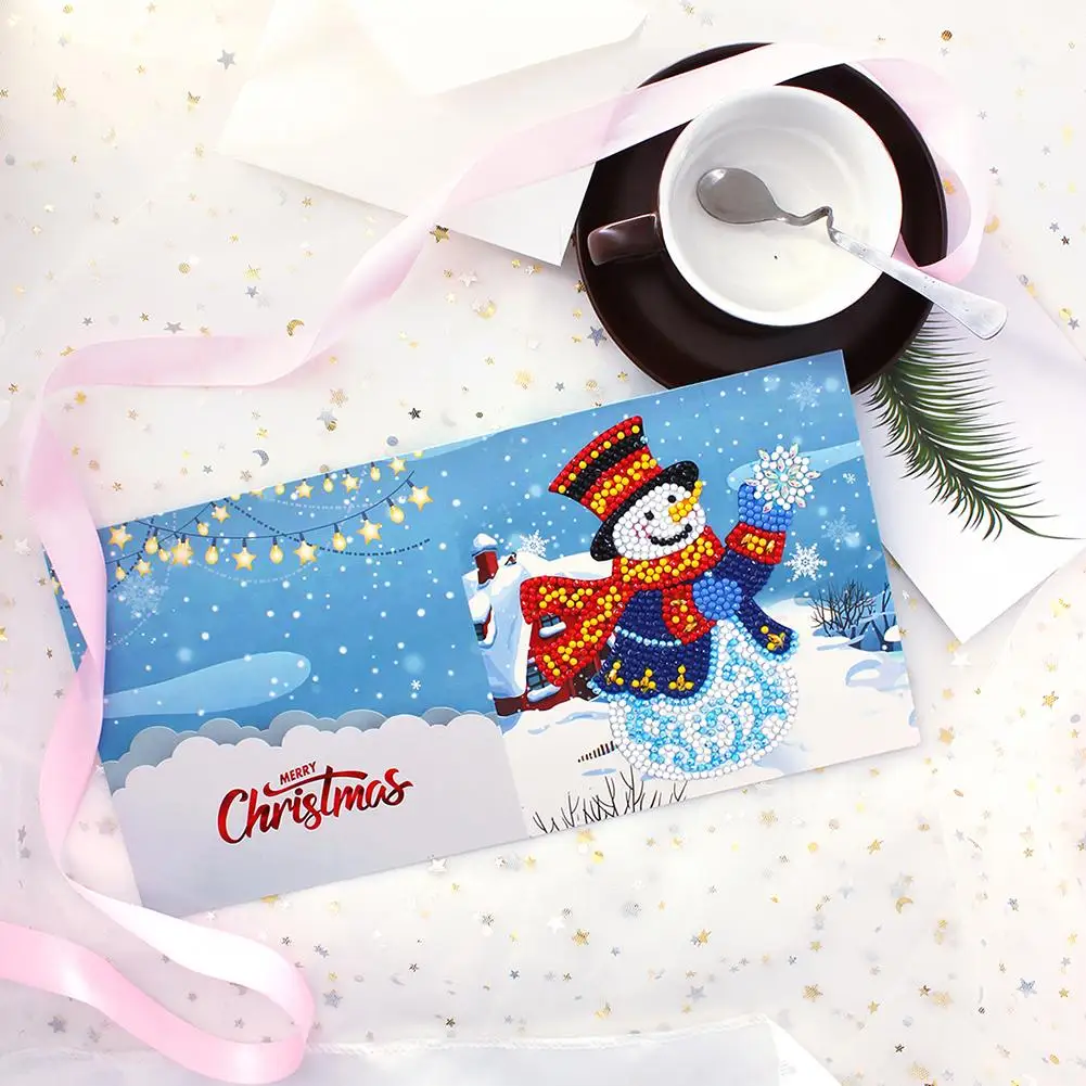 Алмазная живопись открытки Рождественские поздравительные 5D Сделай Сам