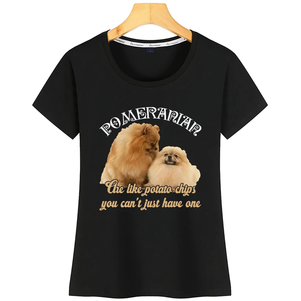 Топы Футболка Для женщин померанского шпица любовь собаки Kawaii надписями