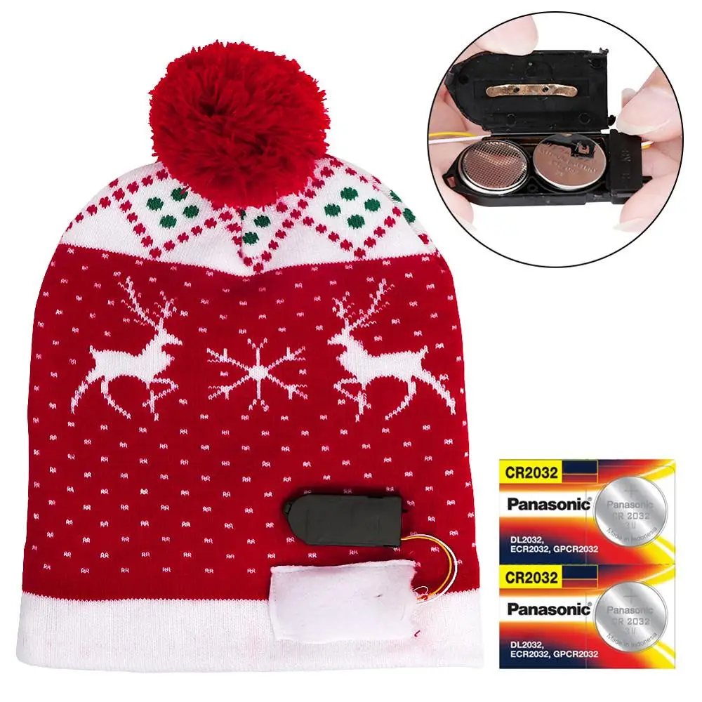 Рождественские шапки светодиодный светильник шапочка Рождественский свитер