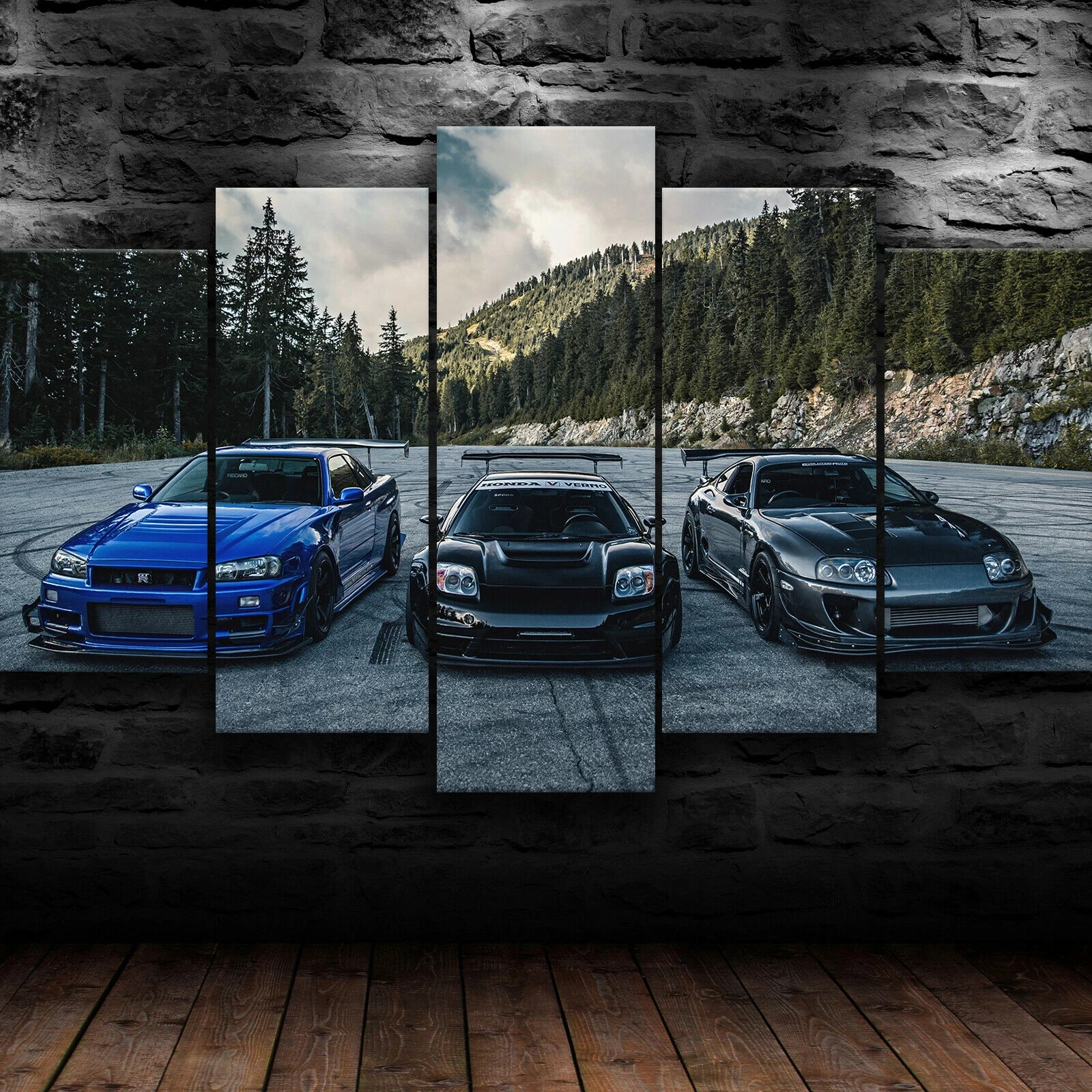 

Supra Nissan Skyline NSX Car 5 шт. холст настенные художественные плакаты и принты для гостиной домашний декор HD картины 5 панелей картины