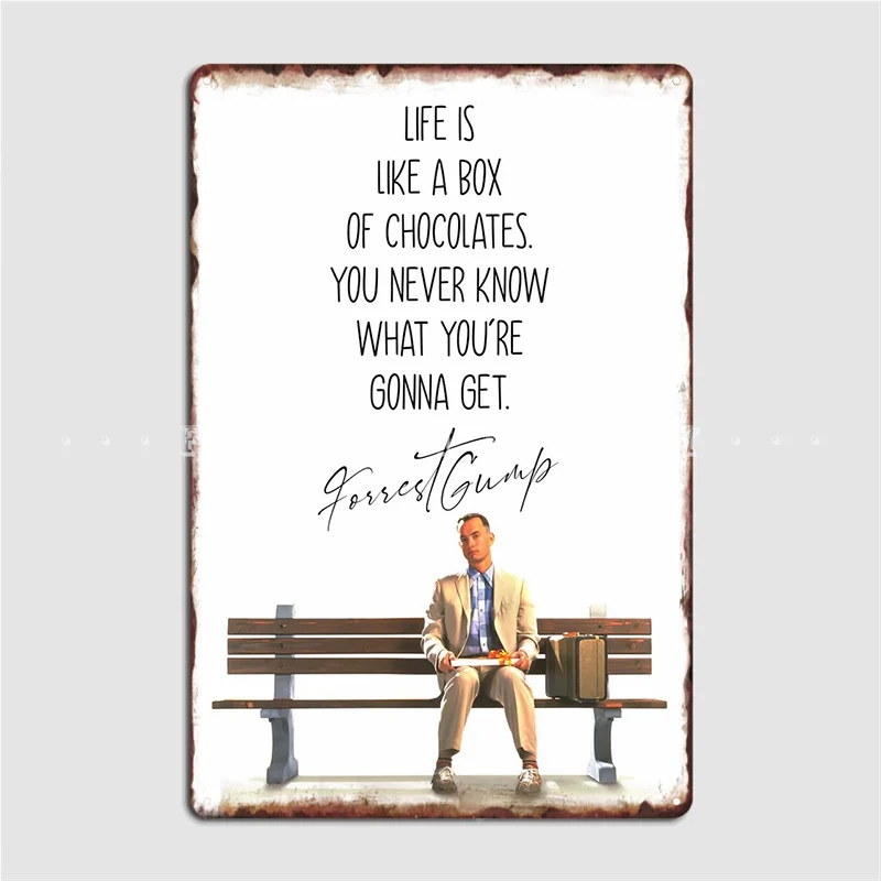 

Фильмы Tom Hanks Forrest металлический знак роспись Декор клубный дом создание оловянного знака плакат