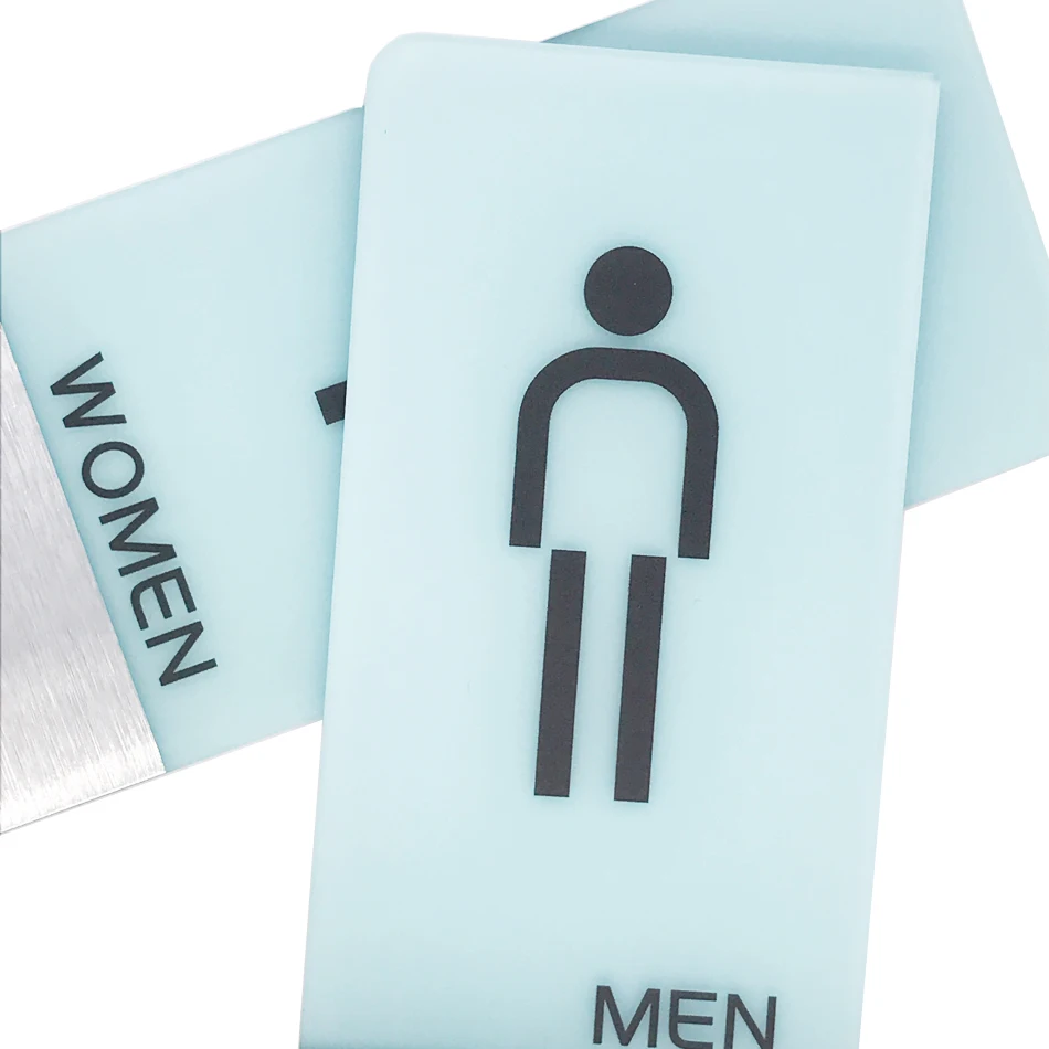 Знак унитаза для мужчин и женщин знаки туалета матовая акриловая алюминиевая