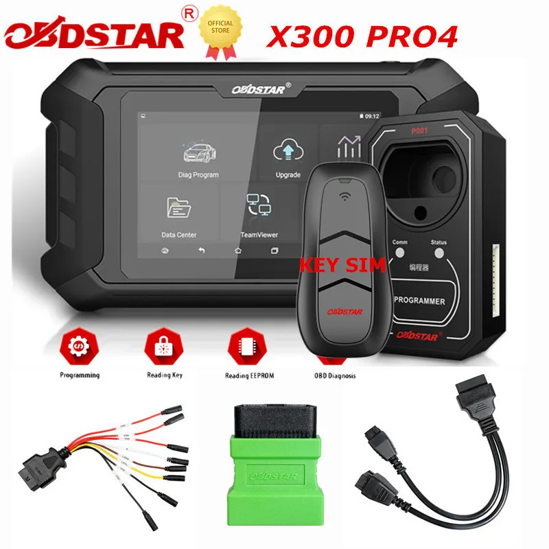 OBDSTAR X300 Pro4 Pro 4 PAD IMMO система с FCA 12 + 8 Универсальный адаптер/многофункциональный