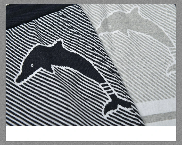 

2021 Fashion TB THOM Brand Casual Shorts Men Women Summer Dolphin Pattern Cotton Sports Trousers Knee Length Jogger Track Shorts