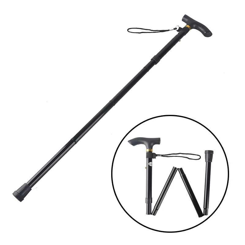 Открытый 4 узла Алюминий сплава Регулируемый трости кемпинг палочки Пеший Туризм