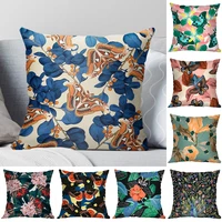 flowers cushion cover pillow decorative tropical plant parrot cushion cover pillow decorative pillowcase for sofa pillowcover