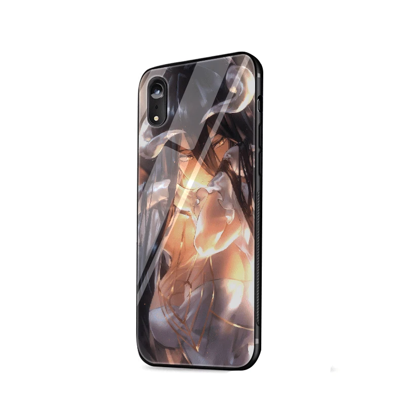 G8 Стеклянный чехол для телефона из ТПУ стекла для Apple iPhone 5 5S SE 6 6S 7 8 Plus XR X XS Max albedo Overlord - Цвет: G8