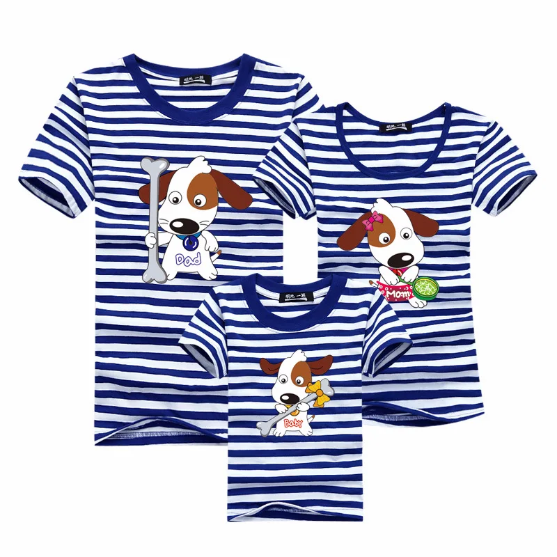 Платье для мамы и дочки Папа мама я дочка сын Одинаковая одежда семьи футболка