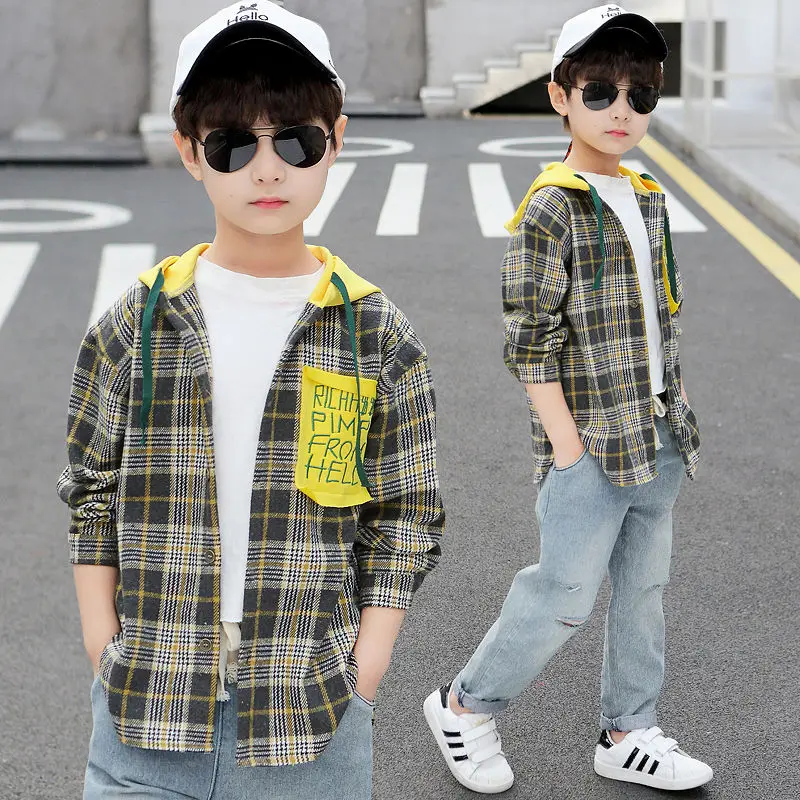 Лидер продаж детские красные рубашки для мальчиков коллекция 2019 года весенние