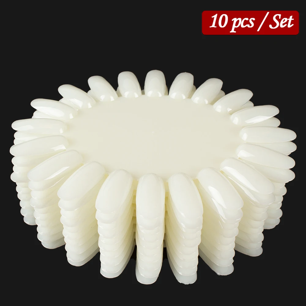 1 Набор накладных ногтей прозрачный естественный дизайн дисплей Овальный веер