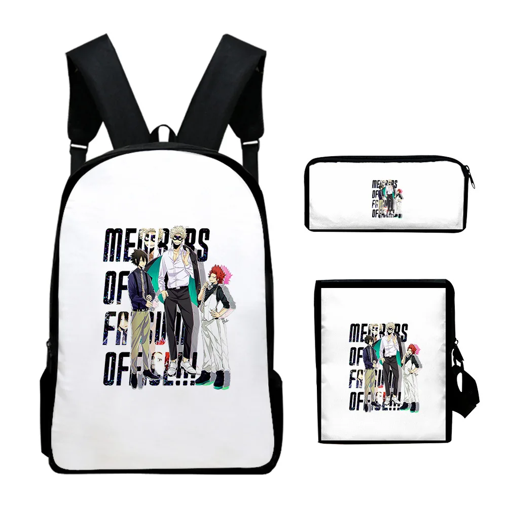 

3pcs/set My Hero Academia College Students Schoolbag Backpack Boys Girls Cartoon Notebook Backpack Women Men Travel Backpack