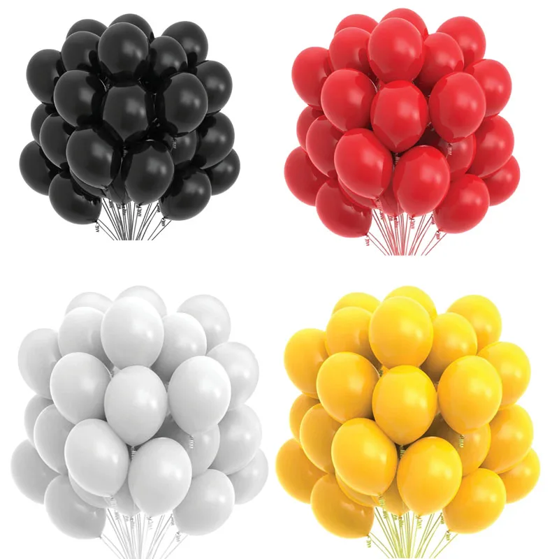 20 Вт 30 шт. золотистый и черный белый воздушных шаров из латекса одежда для свадьбы