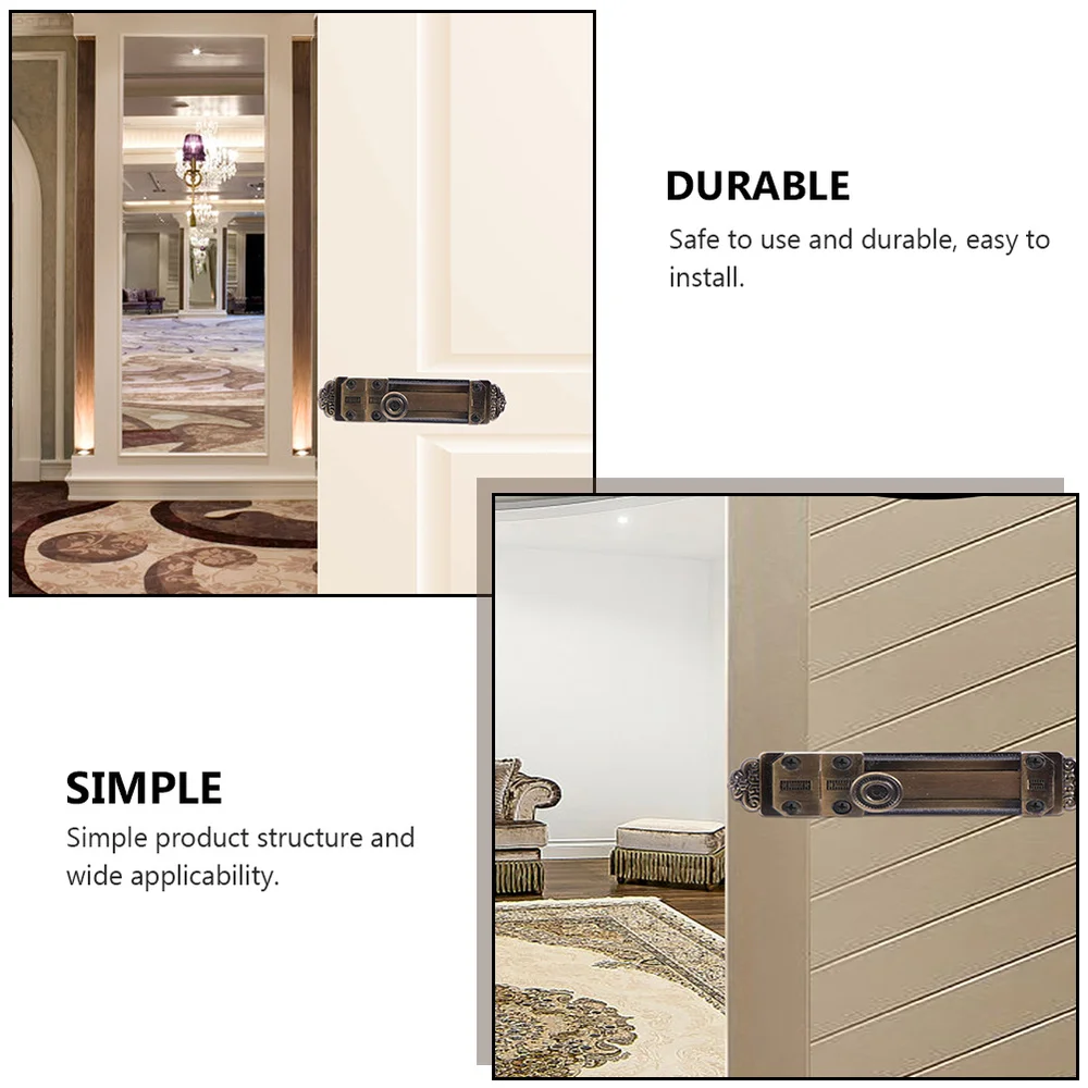 

2pcs Sliding Door Lock Door Bolt Zinc Alloy Door Bolt Safety Lock
