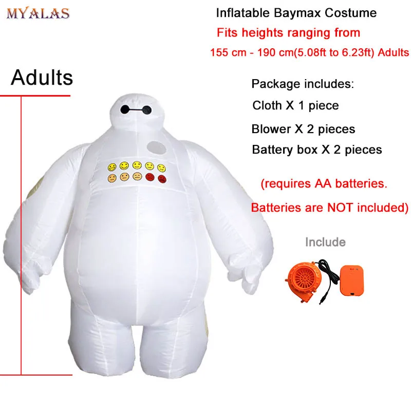 Baymax Матросская Тяжелая Атлетика Фитнес мышечная корова надувной костюм Baymax молоко крупного рогатого скота одежда Hercules Хэллоуин костюм для мужчин взрослых - Цвет: Baymax